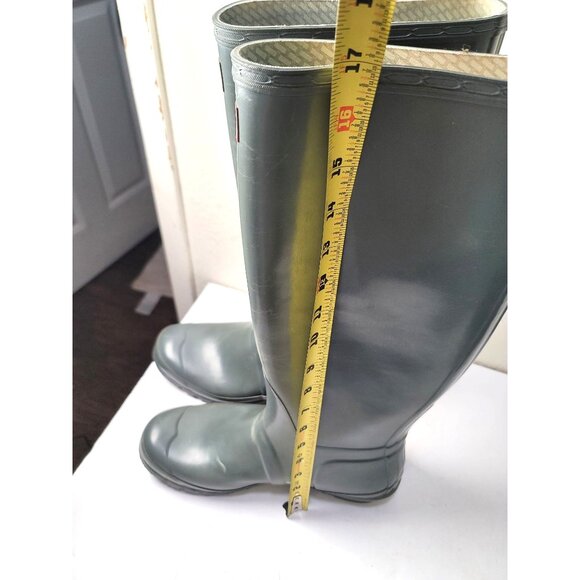 Hunter Green Tall Unisex Pull on Rain Boots Size 9M/10W - Picture 9 of 13